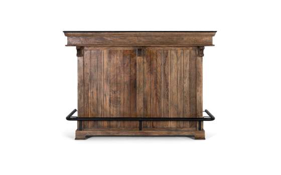 Barra Bar Rustica  Madera  Metal con Tapa de Granito Acrito Barra Bar Rustica  Madera  Metal con Tapa de Granito Acrito