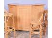 Barra de Bar Tejida en Rattan y Madera Serie Asitans Barra de Bar Tejida en Rattan y Madera Serie Asitans