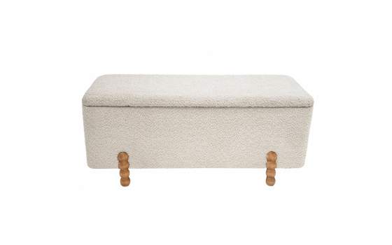 Baul banqueta Tapizada Rizo Suave Beige Serie Ationes Baul banqueta Tapizada Rizo Suave Beige Serie Ationes
