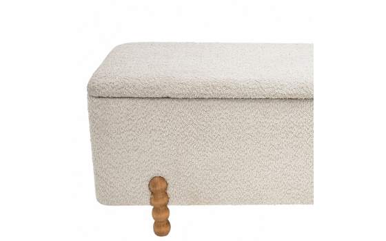 Baul banqueta Tapizada Rizo Suave Beige Serie Ationes Baul banqueta Tapizada Rizo Suave Beige Serie Ationes