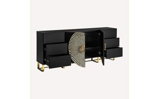 Buffet Aparador Alta Gama 2 Puertas 6 Cajones Serie Athalla Buffet Aparador Alta Gama 2 Puertas 6 Cajones Serie Athalla