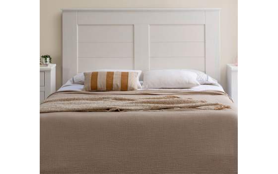 Cabecero Actual Colchon 150 Pino Macizo Blanco Serie Dantany Cabecero Actual Colchon 150 Pino Macizo Blanco Serie Dantany