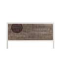Cabecero de Forja con Tablero de Madera Decorado Zone  Abtat Cabecero de Forja con Tablero de Madera Decorado Zone  Abtat