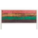 Cabecero Forja con Tablero de Madera Colores Decapados Abtat Cabecero Forja con Tablero de Madera Colores Decapados Abtat