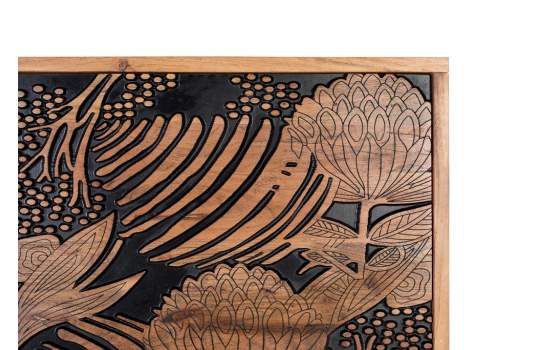 Cabecero Tallado Fondo Negro Colchon 150 cm Serie Daersin Cabecero Tallado Fondo Negro Colchon 150 cm Serie Daersin