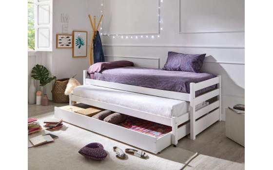 Cama nido 2 Camas y Cajon Pino Macizo Serie Ariebo Cama nido 2 Camas y Cajon Pino Macizo Serie Ariebo