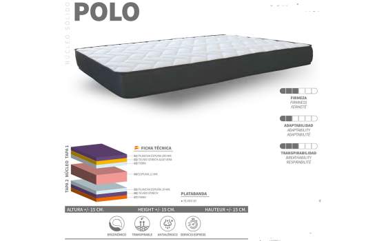Colchón Espuma Forro Aloe Polo Colchón Espuma Forro Aloe Polo