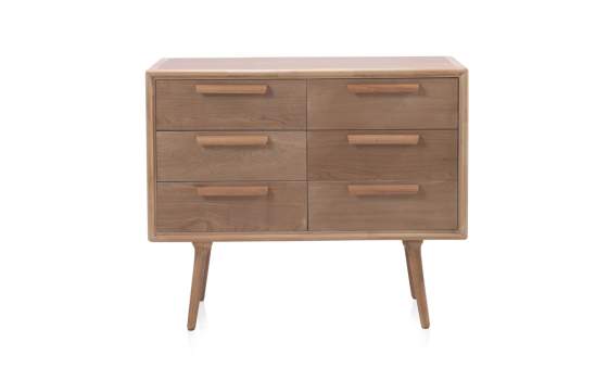 Comoda 6 Cajones Estilo Actual Acabado Natural Serie Asret Comoda 6 Cajones Estilo Actual Acabado Natural Serie Asret