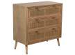 Comoda Actual Madera y Rejilla Rattan 3 Cajones Serie Sedir Comoda Actual Madera y Rejilla Rattan 3 Cajones Serie Sedir