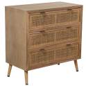 Comoda Actual Madera y Rejilla Rattan 3 Cajones Serie Sedir Comoda Actual Madera y Rejilla Rattan 3 Cajones Serie Sedir