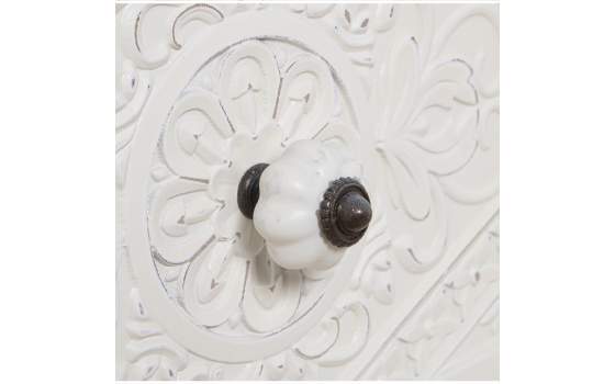 Comoda Blanca 3 Cajones Tallados Mandala Clasica Serie Trados Comoda Blanca 3 Cajones Tallados Mandala Clasica Serie Trados