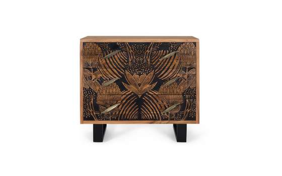 Comoda Dormitorio Madera 3 Cajones Tallados Etnico Daersin Comoda Dormitorio Madera 3 Cajones Tallados Etnico Daersin