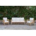 Conjunto 2 Sillones y Sofa de Bambu Rattan Serie Alakau Conjunto 2 Sillones y Sofa de Bambu Rattan Serie Alakau