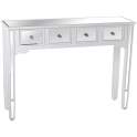 Consola Recibidor Blanca y Espejo 4 Cajones Serie Blarne Consola Recibidor Blanca y Espejo 4 Cajones Serie Blarne