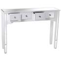 Consola Recibidor Blanca y Espejo 4 Cajones Serie Blarne Consola Recibidor Blanca y Espejo 4 Cajones Serie Blarne
