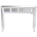 Consola Recibidor Blanca y Espejo 4 Cajones Serie Blarne Consola Recibidor Blanca y Espejo 4 Cajones Serie Blarne