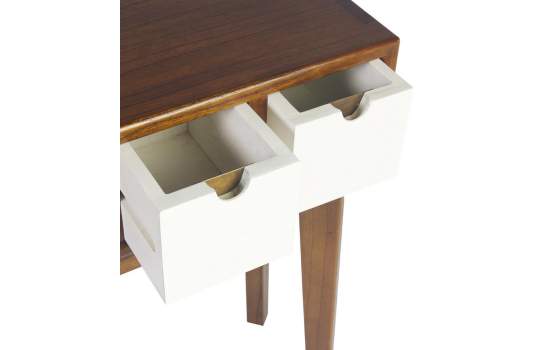 Consola Recibidor Blanco Nogal Estilo Colonial Serie Artict Consola Recibidor Blanco Nogal Estilo Colonial Serie Artict