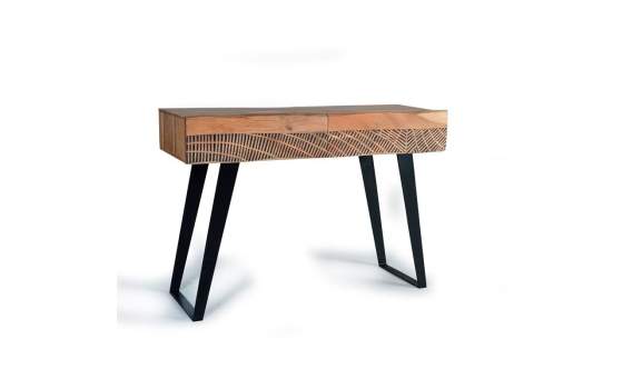 Consola Recibidor Madera Maciza Acacia 2 Cajones Alvird Consola Recibidor Madera Maciza Acacia 2 Cajones Alvird