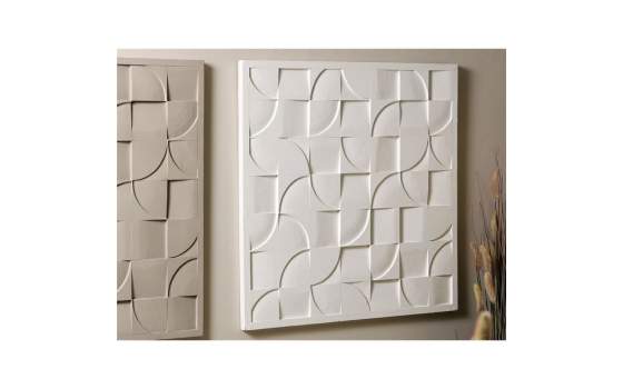 Cuadro Panel Decoracion en Relieve Color Blanco Aveyro Cuadro Panel Decoracion en Relieve Color Blanco Aveyro
