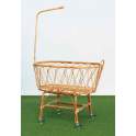 Cuna Moises Bebe Rattan Bambu Natural Plegable con Ruedas Cuna Moises Bebe Rattan Bambu Natural Plegable con Ruedas