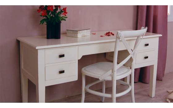 Escritorio Blanco Roto 150 Estilo Vintage Monaco Escritorio Blanco Roto 150 Estilo Vintage Monaco