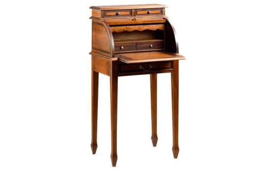 Escritorio Colonial Persiana Pequeño Bandeja Extraible Escritorio Colonial Persiana Pequeño Bandeja Extraible