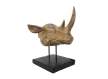 Escultura Cabeza de Rinoceronte Teca Serie Animales Escultura Cabeza de Rinoceronte Teca Serie Animales