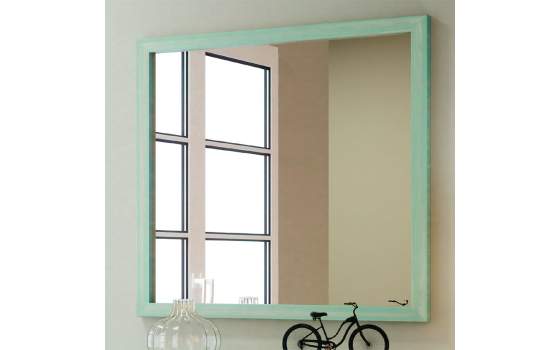 Espejo Cuadrado Marco Verde o Blanco  Serie Adismu Espejo Cuadrado Marco Verde o Blanco  Serie Adismu