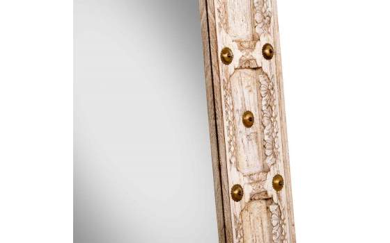 Espejo Madera Tallada Adornos Metalicos Dorados Arretia Espejo Madera Tallada Adornos Metalicos Dorados Arretia