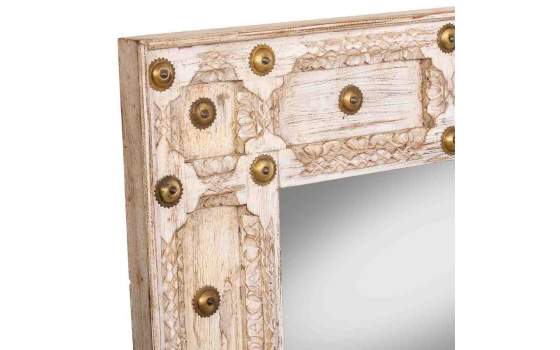 Espejo Madera Tallada Adornos Metalicos Dorados Arretia Espejo Madera Tallada Adornos Metalicos Dorados Arretia