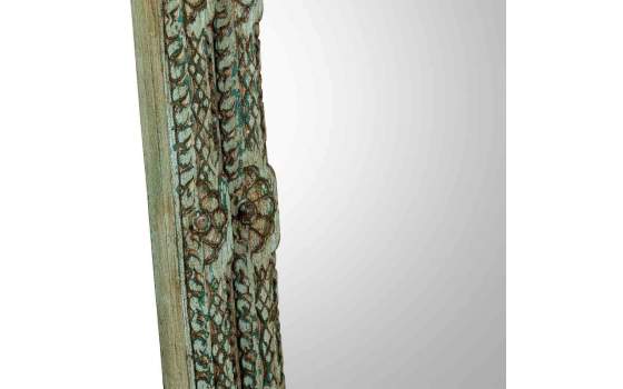 Espejo Madera Tallada Rustica 80 X 100 Azul Desgastado Arretia Espejo Madera Tallada Rustica 80 X 100 Azul Desgastado Arretia