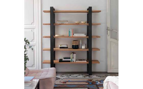 Estanteria 5 Baldas Forja y Madera Estilo industrial Virginia Estanteria 5 Baldas Forja y Madera Estilo industrial Virginia