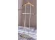 Galan de Noche Moderno Tubo Acero Blanco Percha Madera Atisvas Galan de Noche Moderno Tubo Acero Blanco Percha Madera Atisvas