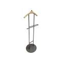 Galan de Noche Moderno Tubo Acero Negro Percha Madera Atisvas Galan de Noche Moderno Tubo Acero Negro Percha Madera Atisvas