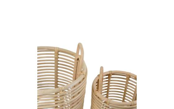 Juego de 2 Cestas de Ratan Natural Serie Titus Juego de 2 Cestas de Ratan Natural Serie Titus