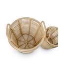 Juego de 2 Cestas de Ratan Natural Serie Titus Juego de 2 Cestas de Ratan Natural Serie Titus