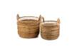 Juego de 2 Cestas Redondas Davos Rattan Abaca Serie Titus Juego de 2 Cestas Redondas Davos Rattan Abaca Serie Titus