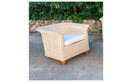 Juego de 2 Sillones, Mesa y Sofa Medula Natural Serie Audina Juego de 2 Sillones, Mesa y Sofa Medula Natural Serie Audina