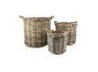 Juego de 3 Cestas de Ratan Natural y Cuerda Serie Titus Juego de 3 Cestas de Ratan Natural y Cuerda Serie Titus