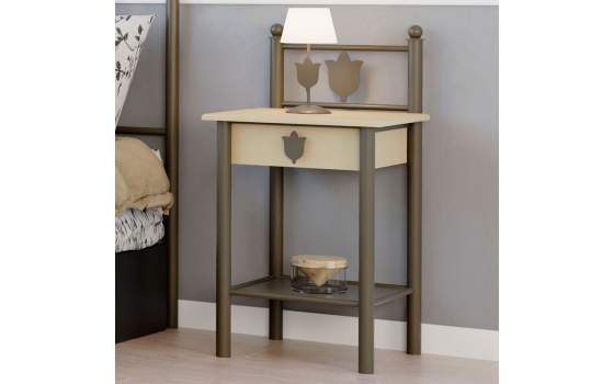 Lampara Moderna de Pie Mesita Noche en Forja y Acero Astrid Lampara Moderna de Pie Mesita Noche en Forja y Acero Astrid