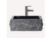 Lavamanos Marmol Cuadrado Rustico Color Negro Serie Petra Lavamanos Marmol Cuadrado Rustico Color Negro Serie Petra