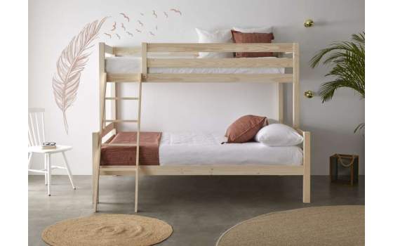 Litera Pino 2 Camas de 90 y 135 cm Serie Arievosts Litera Pino 2 Camas de 90 y 135 cm Serie Arievosts