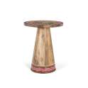 Mesa Auxiliar Redonda India Decorada en Colores Atucha Mesa Auxiliar Redonda India Decorada en Colores Atucha