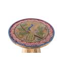Mesa Auxiliar Redonda India Decorada en Colores Atucha Mesa Auxiliar Redonda India Decorada en Colores Atucha