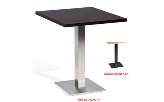 Mesa Bar Pie Central Metal y Tablero Madera 5 Tamaños Mesa Bar Pie Central Metal y Tablero Madera 5 Tamaños