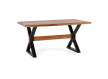 Mesa Comedor Madera Acacia Pie Cruz Metal Serie Ontario Mesa Comedor Madera Acacia Pie Cruz Metal Serie Ontario