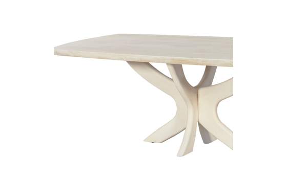Mesa Comedor Moderna Madera Mango Blanca Serie Ishat Mesa Comedor Moderna Madera Mango Blanca Serie Ishat