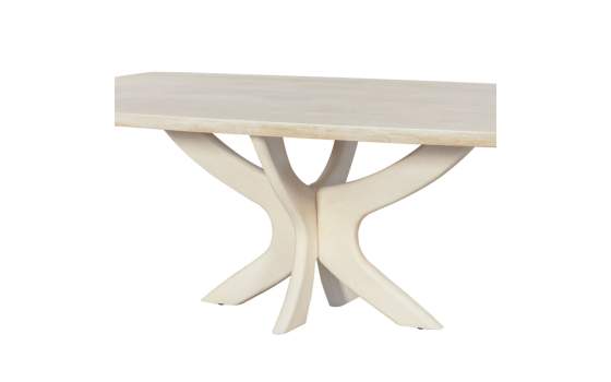 Mesa Comedor Moderna Madera Mango Blanca Serie Ishat Mesa Comedor Moderna Madera Mango Blanca Serie Ishat