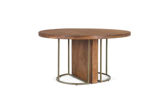 Mesa Comedor Redonda Contemporanea Acero Madera Algamise Mesa Comedor Redonda Contemporanea Acero Madera Algamise