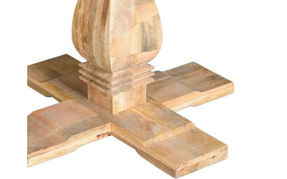 Mesa Convento Redonda Pata Tallada Madera Mango Alando Mesa Convento Redonda Pata Tallada Madera Mango Alando